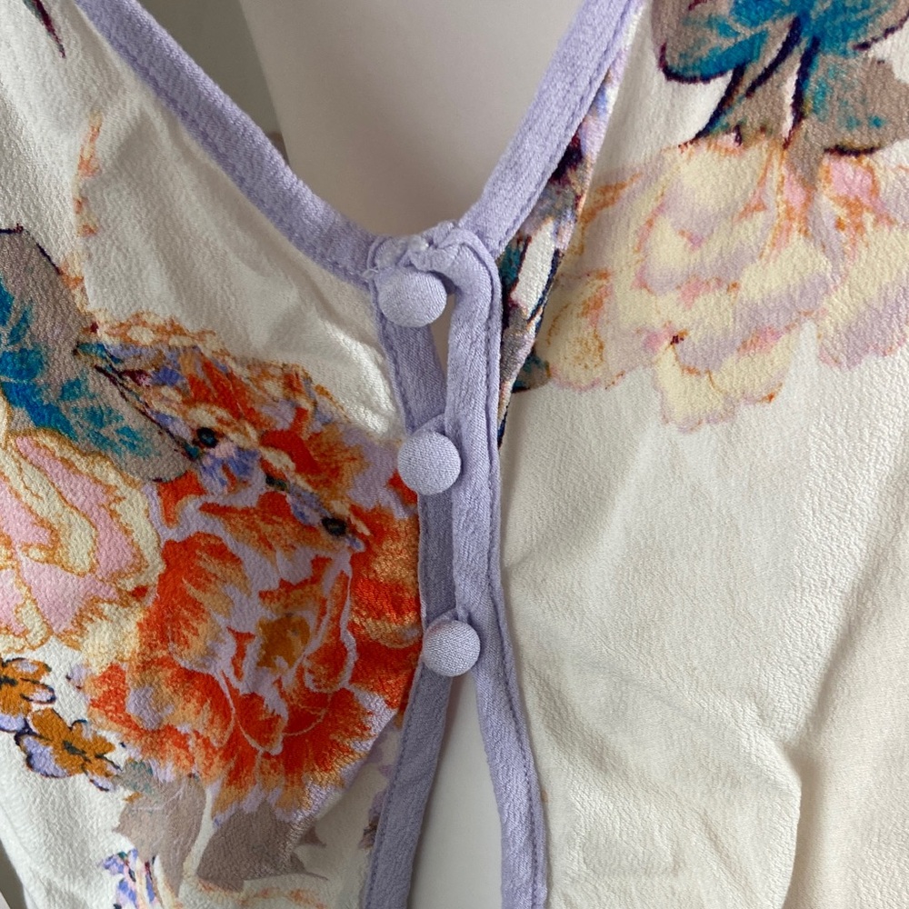 Free People Break Free Floral Camisole tank top halter draped flowy - Picture 5 of 10